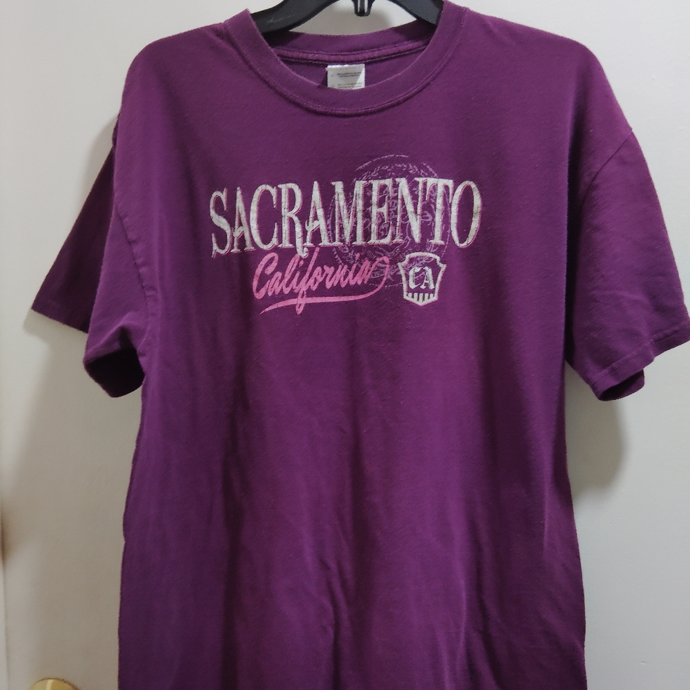 Gildan Womens Purple Short Sleeve Tee